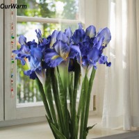 6 Heads Silk Artificial Iris Flowers Fake Bouquet Wedding Party Home Decorations   113105103408
